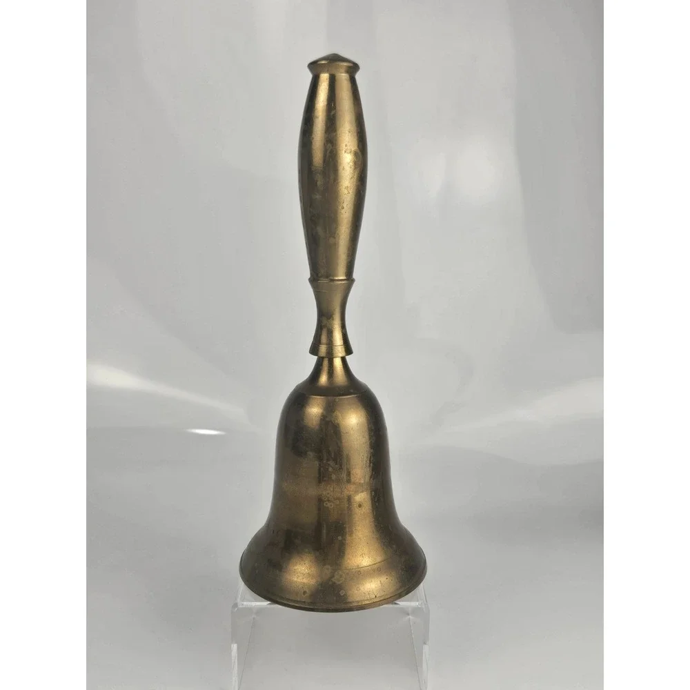 Large Solid Brass Hand Bell 11